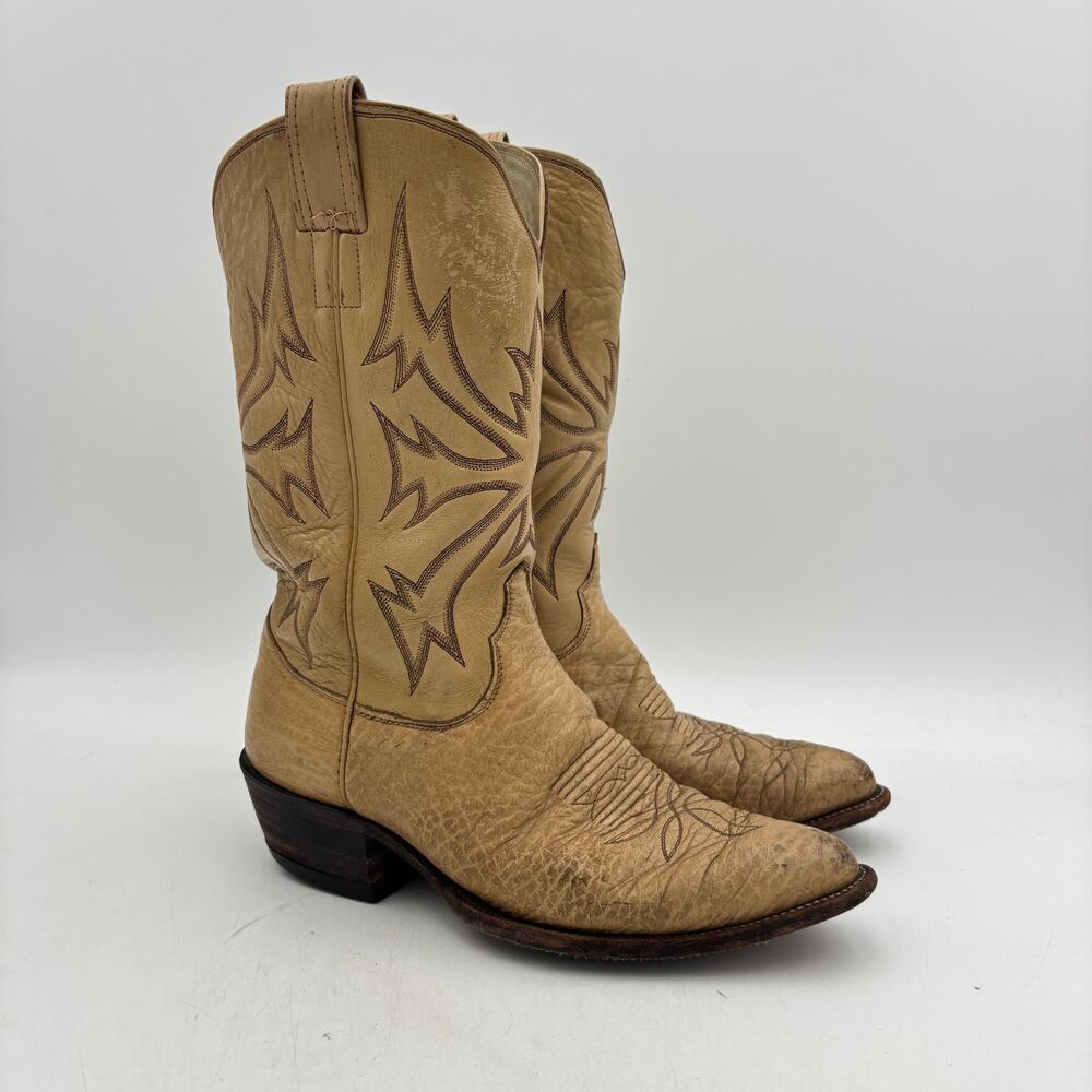 Vintage Olathe 26611 Leather Western Cowboy Boots Mens 9 D Workwear USA
